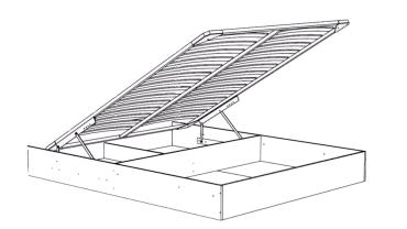 Ортопед. основание с подъем. механизмом и ящиком для белья "ТЭКС"