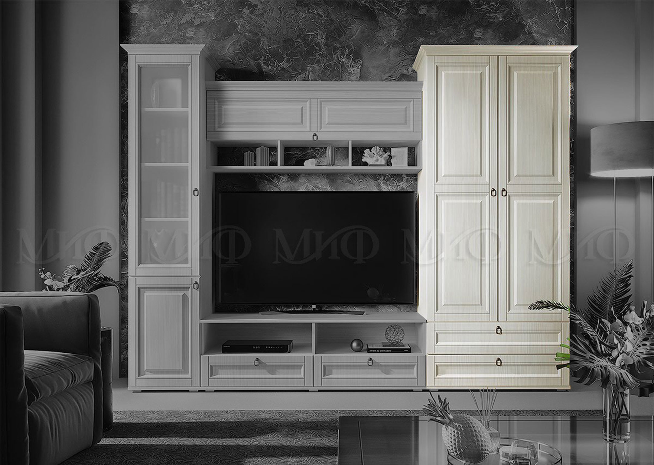 Шкаф 2-х створчатый бельвой "Престиж 1" от магазина мебели МегаХод.РФ