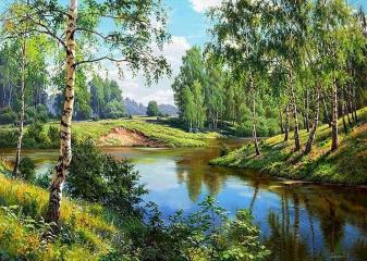 Репродукция "Родные берега"