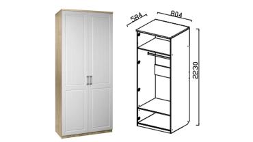 Шкаф 2-х створчатый "Ивушка 10 Прованс"