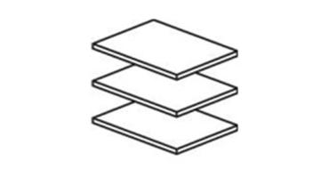 Комплект полок к 2-х створчатому шкафу "Палермо" Комплект полок к 2-х створчатому шкафу "Палермо"