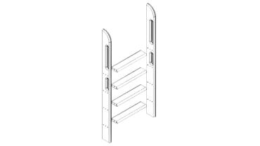 Прямая лестница для полувысокой кровати "Соня"