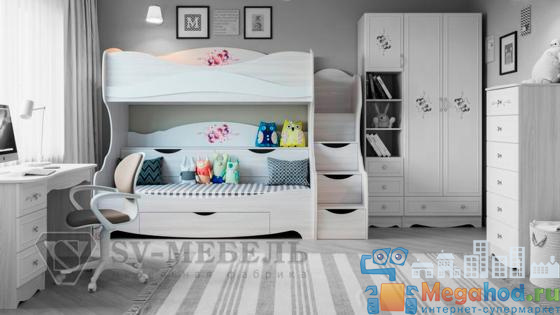 Кровать двухъярусная "Акварель 1" от магазина мебели МегаХод.РФ