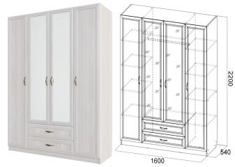 Шкаф 4-х створчатый ВМ 06 "Вега Серия 2"
