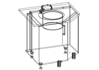 Кухонный стол угловая мойка УМР "Бомбей" 850